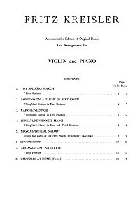 Kreisler - Compilations for violin (8 pieces) - Piano part - First page